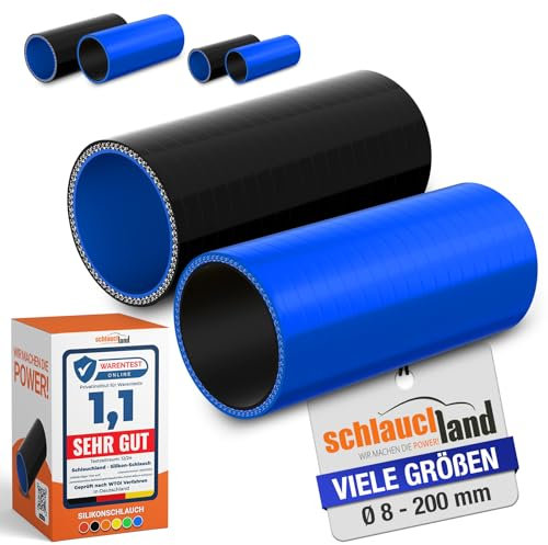 1 Stück | 25cm Silikon-Schlauch Verbinder ID-Ø 102mm blau 200°C | GROSSE AUSWAHL | Rohr-Kupplung Muffe Adapter Manschette Ladeluft LLK Kühler Turbo-Lader Silikon Schlauch Gummi Motor | PREMIUM