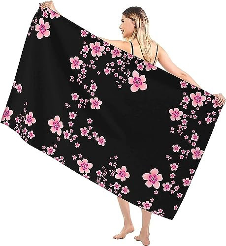 Rosa Schöne Kirschblüten 70 X 150 cm Microfaser Handtücher - Sandfreie, Schnell Trocknende Und Leichte Strandhandtuch, Outdoor Handtuch, Sport Handtuch, Badetuch Groß, Reisehandtuch, Für Den-3W5U/L2N