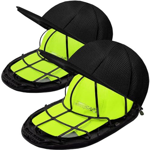 Hutwaschkäfig – Hutkäfig zum Waschen, Hutreiniger, Wäschesäcke für Baseballkappen, Hutwaschmaschine für Waschmaschine oder Spülmaschine, Kappenwaschrahmen für flache und gebogene Hüte (2 Stück,