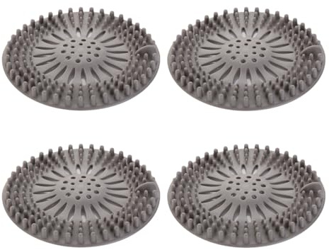 WeddHuis 4 Pcs Filtro per capelli in silicone protezione universale per lo scarico può essere utilizzato in bagno vasca cucina filtro per capelli