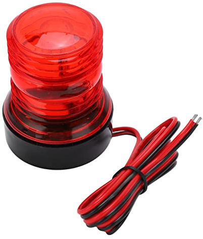 Yctze Lumière de Signalisation LED pour Bateau 12V/24V, Lumière d'ancre Ronde 360, Lumière Arrière de Bateau Rouge, Accessoire pour la Voile et la Navigation de Plaisance