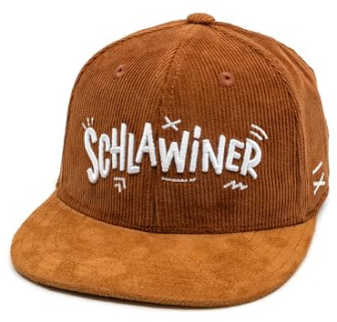Hand und Feuer Snapback Cap Kinder Schlawiner Braun Cord Large