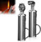 Lot de 2 briquets à essence permanents portables - Rétro - Briquet à huile avec porte-clés - Allume-bougie - Léger - Cadeaux pour hommes - Cadeaux personnalisés