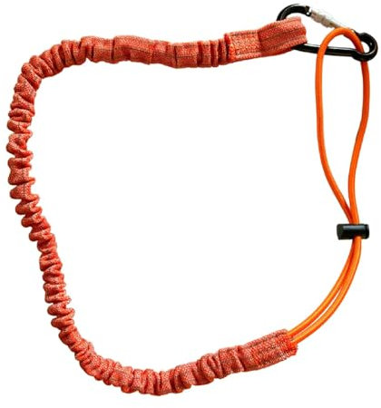 WLNEXT Corda di sicurezza, strumento lungo esteso, protezione anticaduta cordino, chiusura a vite doppia chiusura allegati cordino