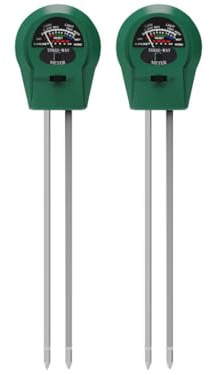 Hitopin 2 Stück Boden Feuchtigkeitsmessgerät für Pflanzen, 3 in 1 Feuchtigkeitsmesser Pflanzen, Bodentester Feuchtigkeit, für Gartenarbeit, Rasen, Garten, Landwirtschaft und Außen Pflanzen