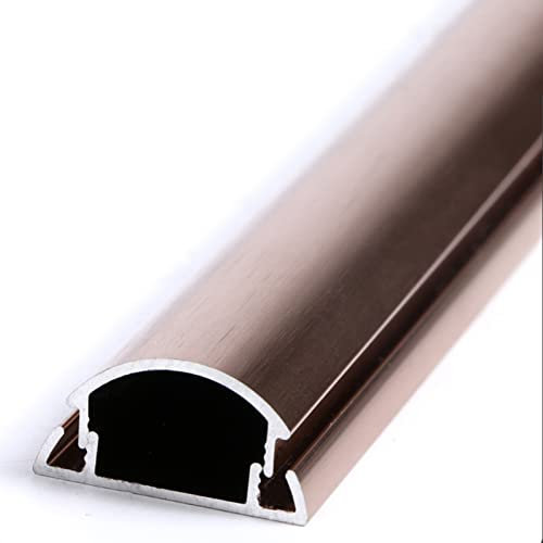 Floor Cable Cover Protector, Self Adhesive Aluminum Alloy Cable Management Conduit For Home Office Multicolor Multiple Sizes(Rose Gold,No.2)