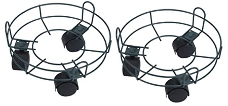 CIYODO 1pezzi Vassoio per Piante in Metallo con Ruote Robuste e Freno Grande e Mobile Supporto Resistente per Vasi da e Interno Colore s