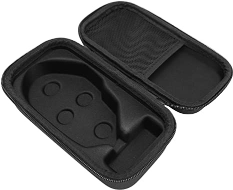 Brrnoo Funda para ratón inalámbrico, Estuche de Viaje Duro EVA con Espuma y Soporte elástico, Bolsa de Almacenamiento Negra de Nailon Compatible con Ratones para portátil y Videojuegos