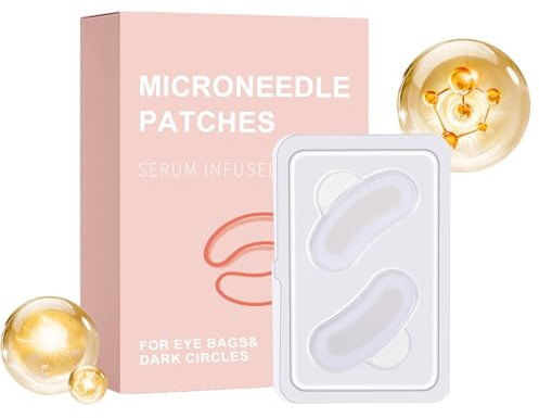 Mikronadel Augenpads - Pflaster Unter Augen Schwellungen und Dunkle Ringe 4-Teiliges Set (2 Paare) | Auflösende Hyaluronsäure Timbres, Anti-Falten, Feine Linien, Straffend & Lifting