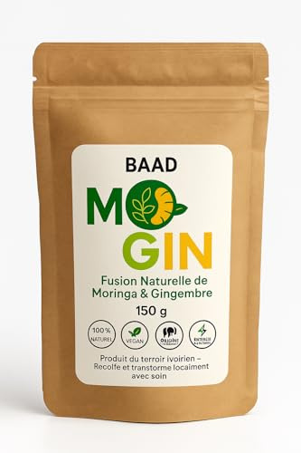 Moringa & Jengibre Orgánico – Polvo Energía Natural | Superfood Premium de África | Vitalidad, Inmunidad & Digestión | 100 g – IVO POWDER