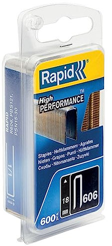 Rapid 40109529 No. 606 Graffe a Dorso Stretto 18 mm, Acciaio