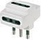 Vimar RI.00321B Adattatore multiplo SICURY 250 V~, spina grande 2P+T 16 A standard italiano tipo S17, tre Bpresa 2P+T 16 A standard italiano tipo P17/11