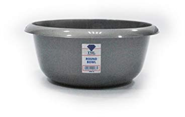 TML Round Bowl - 6 Litre - Choice of Colour - Perfect for Camping (Grey)