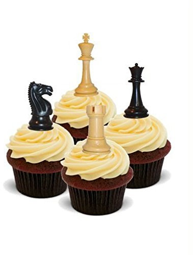 The Baking Girls - Chess Pieces - Standups 12 Edible Standup Premium Wafer Cake Toppers - 2 x A5 sheet - 12 images