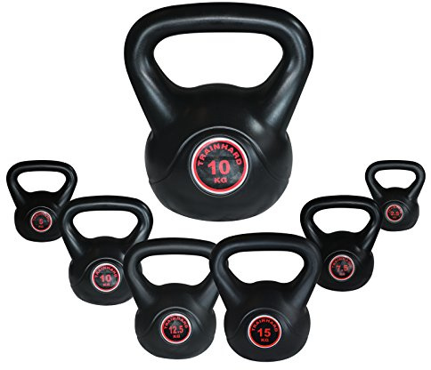 Train Hard Kettlebell Kugelhantel Handgewicht Hantelgewicht 2,5kg / 5kg / 7,5 kg / 10kg / 12,5kg / 15kg Kunststoff/Zement