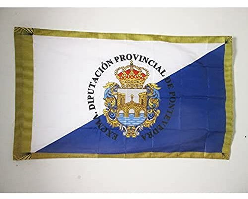 AZ FLAG Bandera de la Provincia de PONTEVEDRA 150x90cm para Palo - Bandera PONTEVEDRA EN Galicia 90 x 150 cm