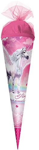 Schultüte / Zuckertüte / Länge: 35cm / rund / Pegasus