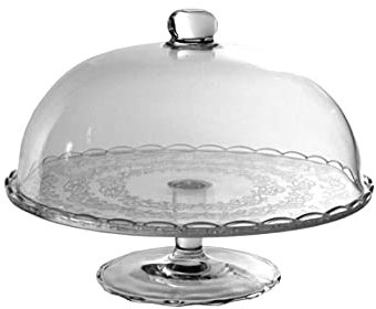 Portatorta H17*32 CM ALZATA ALZATINA PORTA Dolci TORTA VETRO TRASPARENTE