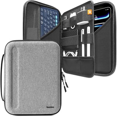 tomtoc Portfolio Tablet Funda para 11 Pulgadas iPad Air M4/M3/M2 2026, 11 Pulgadas iPad Pro M5/M4, iPad 11 A16 2025, iPad Air 5/iPad 10, Protectora Bolsa Rígida para Magic/Smart Keyboard/Accesorios