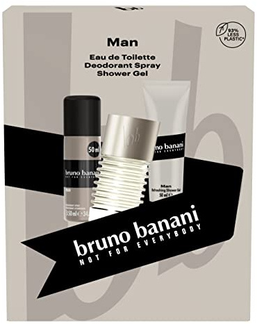 bruno banani Man Geschenkset Eau de Toilette + Duschgel + Deo, 50 ml