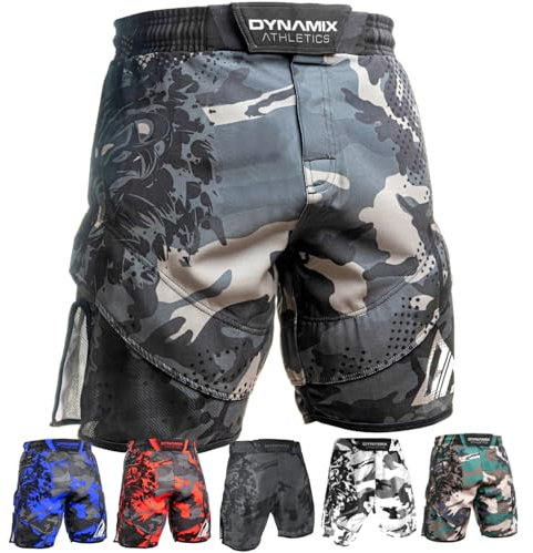 Dynamix Athletics Hybrid Training Shorts Predatex - MMA Grappling Kampfsport Fitness Martial Arts Fight Hose für Herren im Camouflage Style (as3, Alpha, s, Regular, Regular, Woodland Camo)