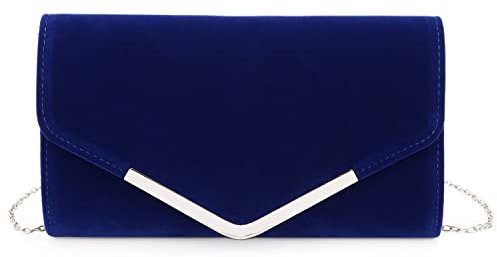 EVEOUT Abend-Clutch aus Samt für Damen Handtasche mit Kette Braut Umhängetasche für Hochzeitsfeier Abschlussball Geldbeutel