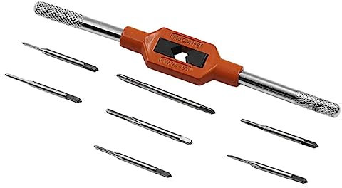 UPKOCH Einstellbarer Windeisen Mini Rutschfester Griff Werkzeug Tippen Reibahle Set Tap Ratsche Einfach Zu Bedienen