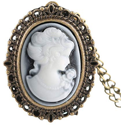 KQISANGM Montre De Poche Vintage Montre De Poche À Quartz Jolie Fleur Dame Collier Pour Femmes Dames Copines Filles Cadeaux Vintage Pendentif Bijoux Chaîne Montres, Style 01, Chaîne 78 Cm (30,7 Pouce
