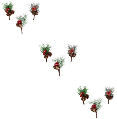 PRETYZOOM 45stücke Teiliges Künstliche Weihnachtsbaum Mit Beeren Und Kiefernnadeln Mini Dekoration Für Festliche Anlässe Weihnachtsdeko Für Innenräume