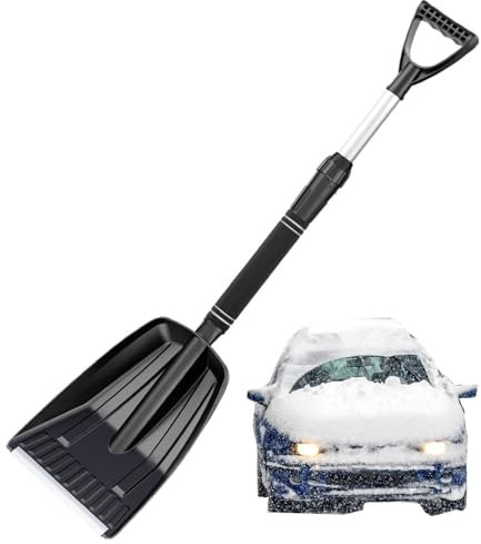 Pala da neve retrattile – Pala da neve di grande capacità, pala portatile pieghevole con ABS + PP PP + cotone eva, 2 pale da neve per | 86 x 21,5 cm