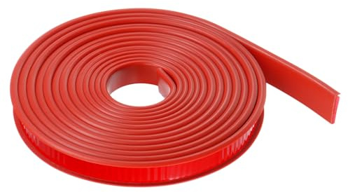 QUARKZMAN U-Form Kantenband 9/16 x 16,4ft (14mm x 5000mm) Selbstklebendes TPE Flexibles Furnierkantenband Kantenschutz für Möbel, Schränke, Tische, Reparatur, Rot