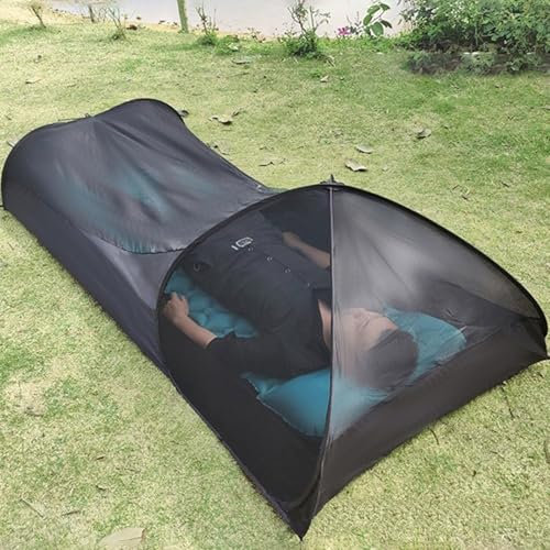 HEIBTENY Moustiquaire pour 1 personne - Moustiquaire d'extérieur avec sac de tente pour famille - Camping - Randonnée - Alpinisme - 210 x 105 x 50 cm