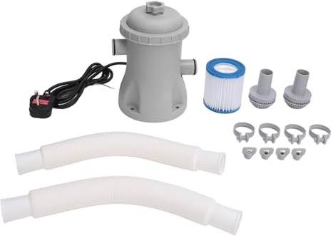 Cartridge Pool Filters Pump, Electric Pool Filter Pump for Above Ground Pools 330 Gallon Cartridge Pool Filters Pump (UK Plug 220)