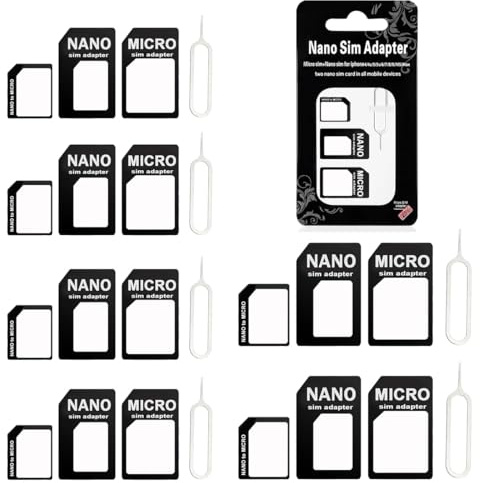 HABNI 4 In 1 Adattatore Per Scheda Sim 6 Set Adattatore Sim Card Kit Adattatore Per Scheda Sim Appositamente Progettato Per Smartphone E Tablet Disponibile