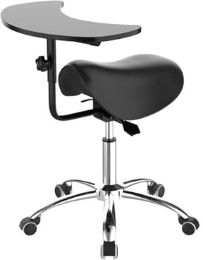 Sadelpall, Lyftbar Och Justerbar Snurrstol, 360° Rörlig Arbetsstol, For Kontor/skönhetssalong/barbersalong, Klarar 130 Kg