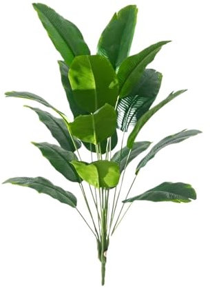 WENH 1pc Künstliche Pflanzen Große Tropische Palme Gefälschte Bananenpflanzen Blätter Real Touch Kunststoff for Hausgarten Party Decor(65cm 12 Leaves)