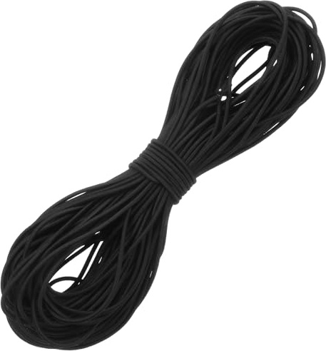 QFGasre 1/16 Inch Elastic Cord (2mm), 65 Feet Heavy Duty Elastic Shock Cord Nylon Stretch String Bungee Rope Kayak Stretch String Rope for DIY Crafting Sewing, Luggage, Camping, Tie Downs