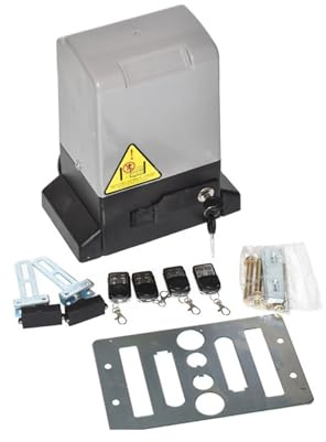 CFWWSAQ Sliding Gate Opener, AC220V Remote Control Sliding Machine Door Motor Villa Automatic Gate Electric Gate Opener 800KG/1000KGS/1500KGS(800KGS 370W 4remotes)