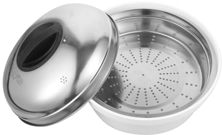 Alipis Vaporera para Microondas Vaporera de Verduras para Microondas Tapa para Cocinar Panecillos al Vapor Herramienta para Bollos al Vapor