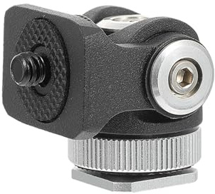 Uonlytech Mini Rótula de Bola Ajustable para Cámara Réflex, Adaptador de Zapata de 1/4, Cabezal Esférico Ligero y Compacto, Compatible Flash, Monitor y Luz de Relleno, Adecuado