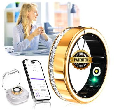 XSWCCJJ 2026 NO.1 Bague intelligente et étui de chargement sans fil 【0 % de taux d'erreur – 30 % de précision plus élevée】 Traqueur de fitness pour surveillance du sommeil, bague intelligente SpO2