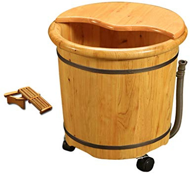 vasca per pedicure, Secchio for vasca da bagno in legno puro, fatto a mano, accessori for sauna for vasche for pediluvio, barile for rilassante for i piedi(B)