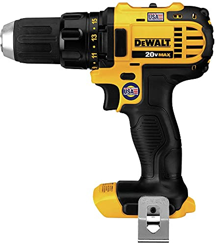 DEWALT Taladro/atornillador inalámbrico de 20 V MAX - Herramienta desnuda (DCD780B)