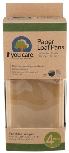 IF YOU CARE FSC Certified Paper Loaf Baking Pans, 4-count