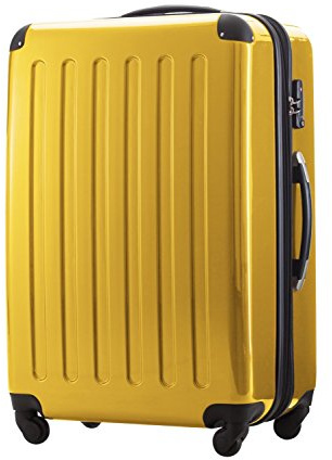 Hauptstadtkoffer Alex Valise Rigide Extensible 75 cm (119 L) avec Serrure TSA, Trolley de Voyage Robuste à 4 Doubles Roues, Jaune