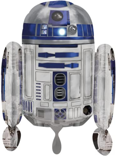 Amscan 3039901 - Multi-Balloon XL Folienballon Star Wars R2D2, Größe 55 x 66 cm, Heliumballon