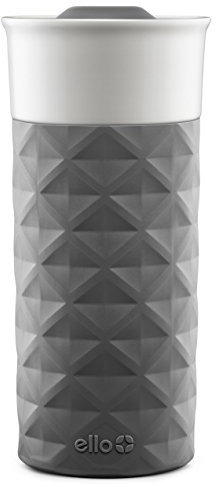 Ello Ogden Ceramic Travel Mug with Friction-Fit Lid, 16 oz, Grey