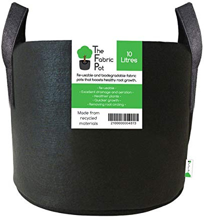 gardeners corner 10 x Hydroponic Root Fabric Smart Pot Grow Bags Plant Container Pouch Bag Pots (10 L)