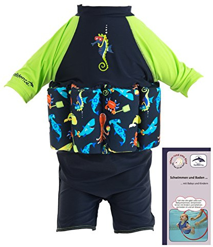 Float Suit, BS-1-2, Meerestiere-Navy, 1-2 Jahre