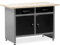 METALLMOBELL - Banco da Lavoro Officina | 120x60x84cm, con Cassetti e Armadietto | Tavolo da Lavoro Garage, Banchetto da Lavoro, Banco da Falegname, Banco da Lavoro Garage, Banco Lavoro MB06G